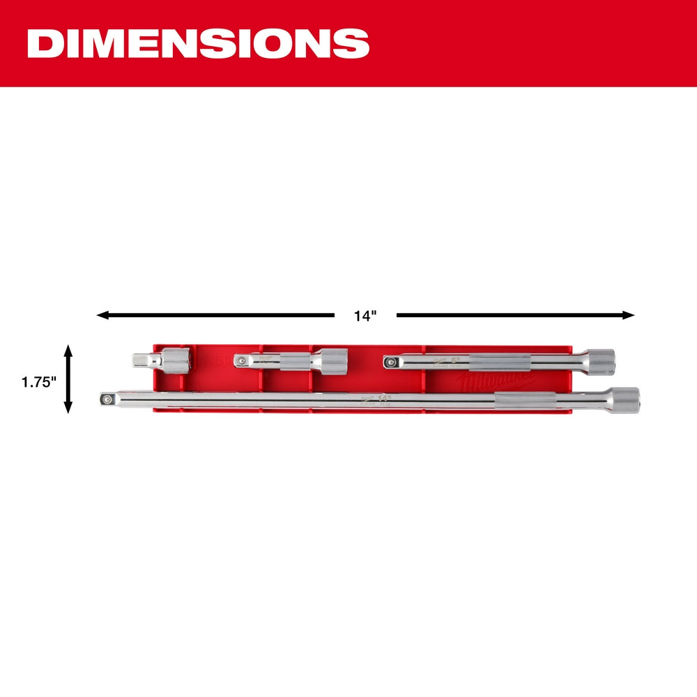 Milwaukee 48-22-9341 4pc 3/8 Inch Drive Extension Set – MaxTool