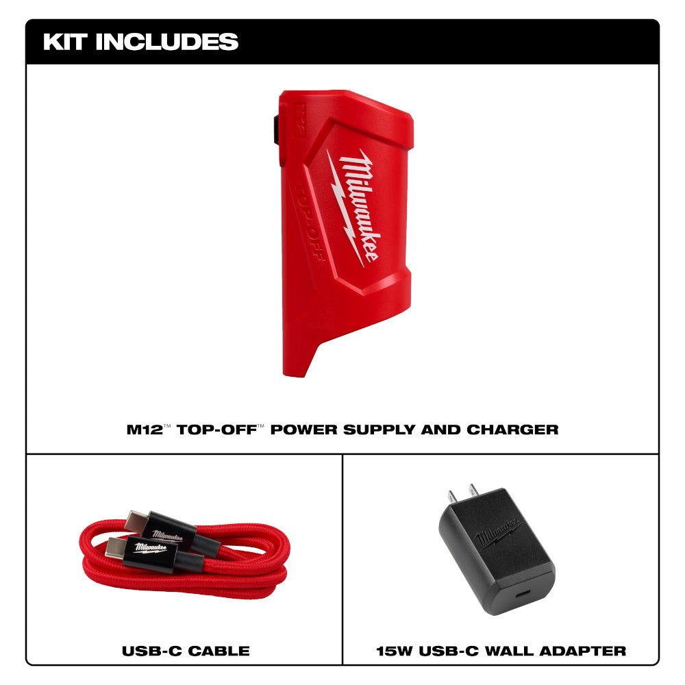 Milwaukee 48-59-1211 M12 12V TOP-OFF Compact Power Supply and