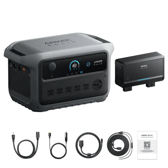 Anker SOLIX C2000 Gen 2 Portable Power Station with Car Alternator Charger
