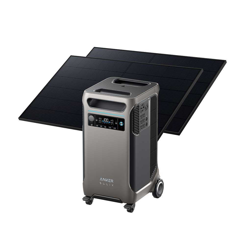 Anker SOLIX F3800 Solar Generator + 2 410W Rigid Solar Panels