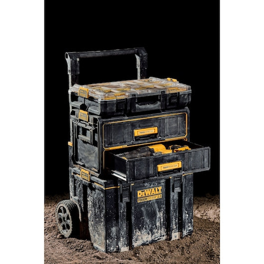 DeWALT DWST08450-KIT3 TOUGHSYSTEM Rolling Toolbox w/ 2-Drawer