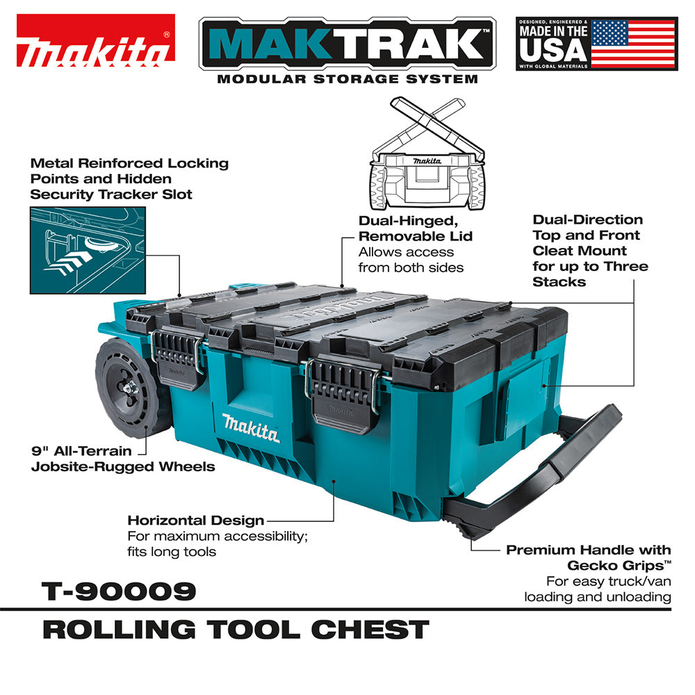 Makita MakTrak Rolling Tool Chest w/ Large Durable Tool Box – MaxTool
