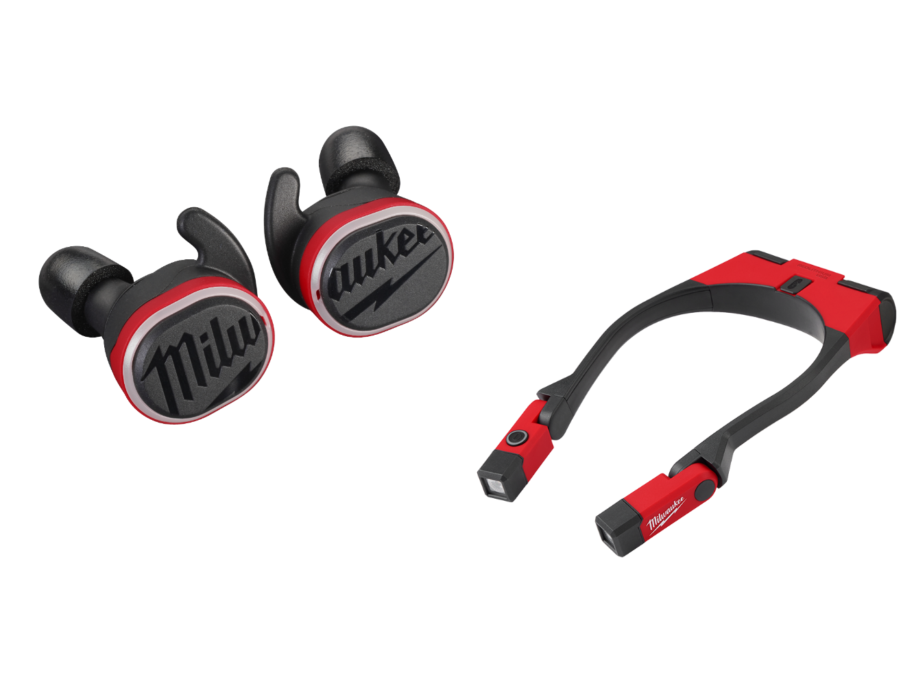 Milwaukee 2191-21NL USB Jobsite Ear Buds w/ 400L Neck Light – MaxTool Milwaukee 2191-21NL USB Jobsite Ear Buds w/ 400L Neck Light – MaxTool