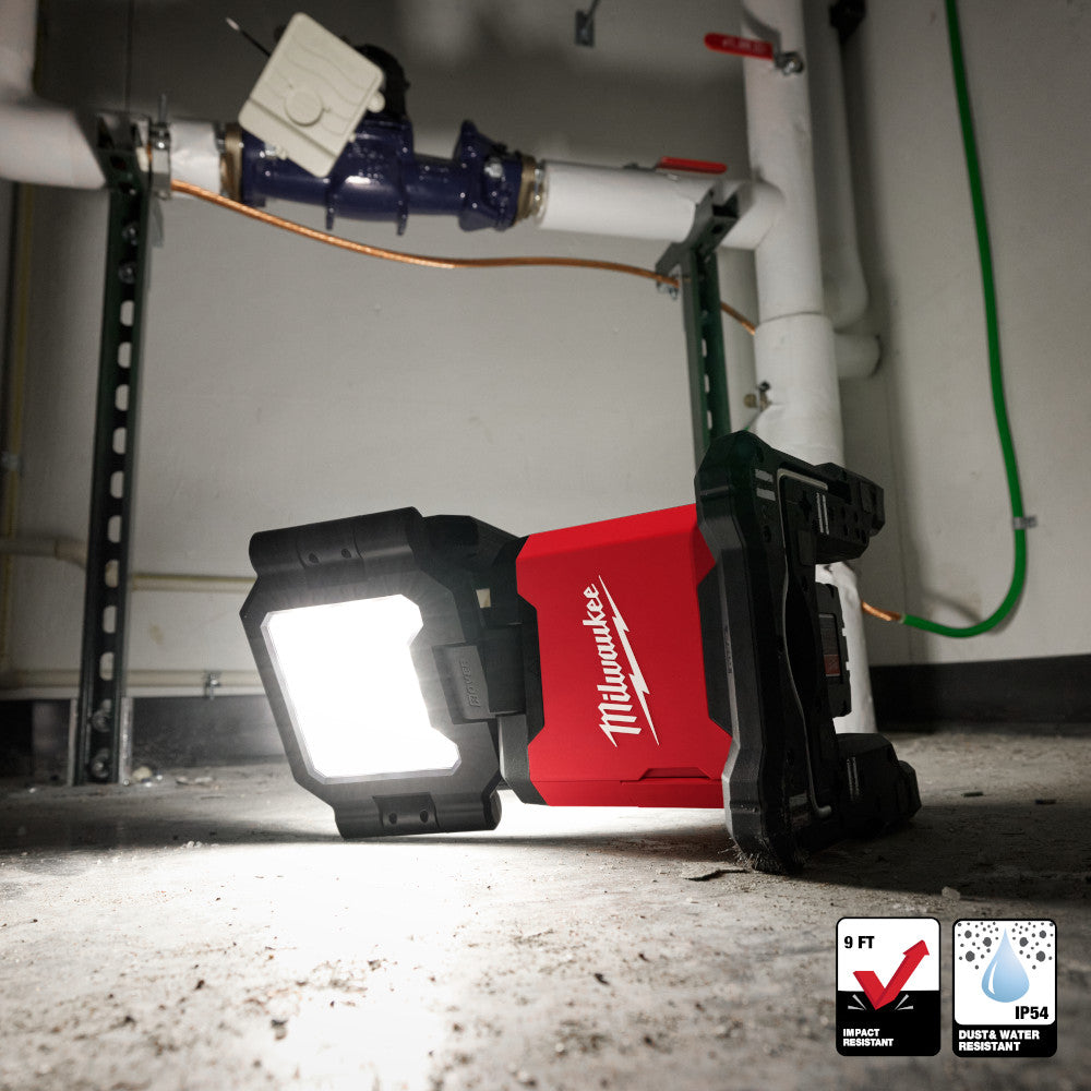 23p68 Milwaukee 2368-20 M18 ROVER Dual Power Triple-Panel Flood/Area Light ...