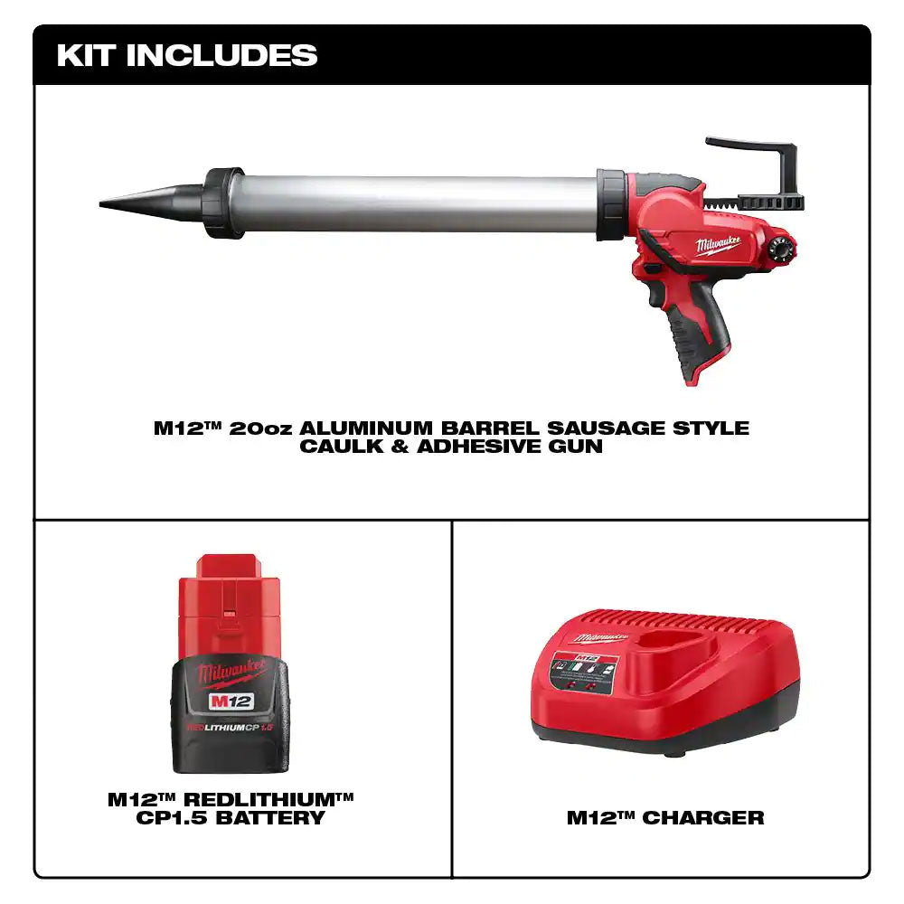 Pistolet à calfeutrer en aluminium 600ml - PWSHYMI - Coller Pistolet à calfeutrer en aluminium 600ml - PWSHYMI - Coller