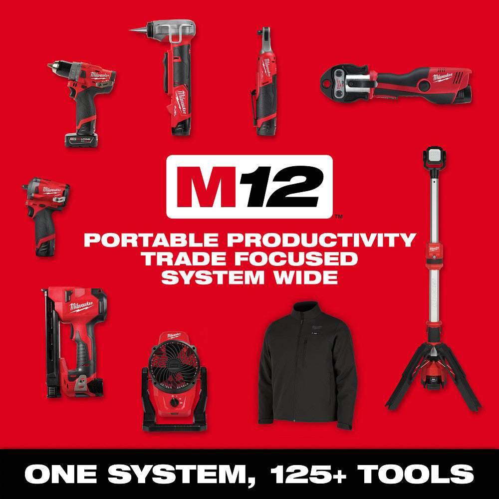 Milwaukee 2519-21 M12 FUEL 12V High Speed Chain Snake for 1-1/4