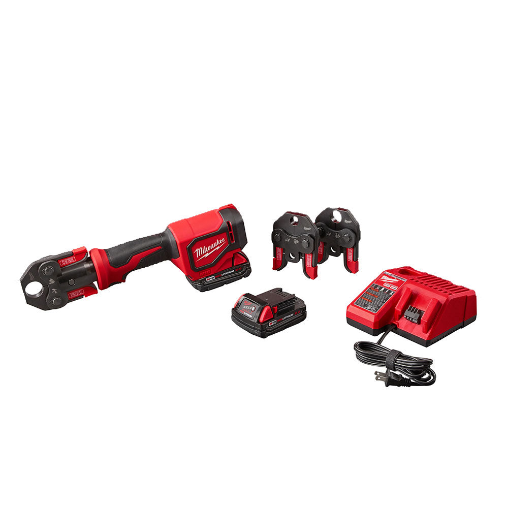 Milwaukee 2674-82C M18 18V Short Throw Press Tool Kit w/ PEX Crimp Jaw ...