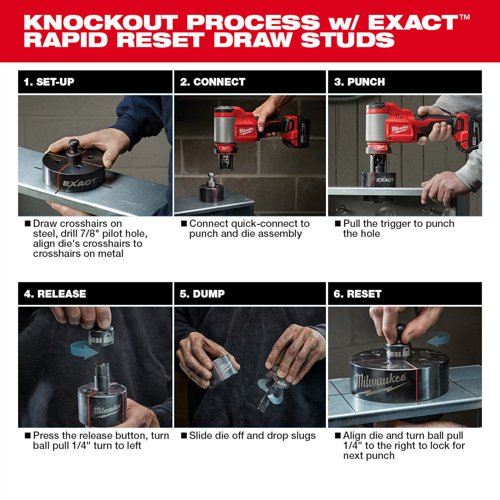 Milwaukee 2676-02 M18 FORCE LOGIC 18V 10 Ton Knockout Tool 1/2 Milwaukee 2676-02 M18 FORCE LOGIC 18V 10 Ton Knockout Tool 1/2