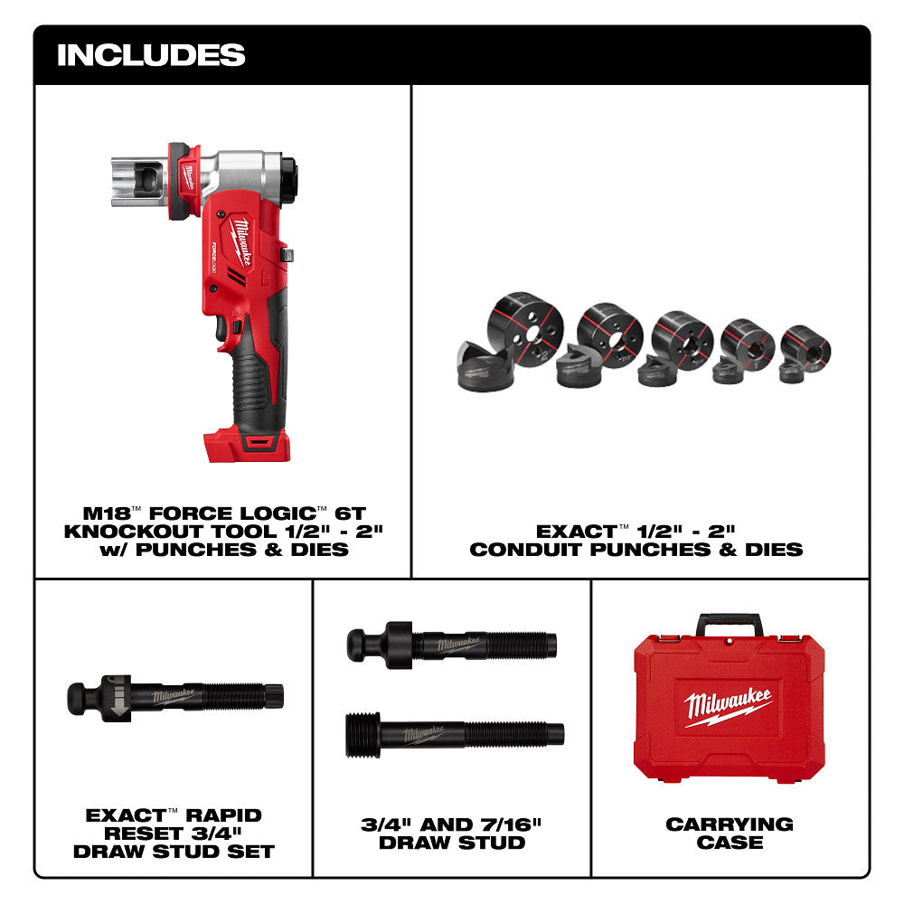Milwaukee 2677-02 M18 FORCE LOGIC 18V 6T Knockout Tool 1/2