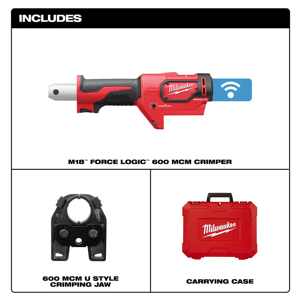 Milwaukee 2679-20 M18 18V FORCE LOGIC 600 MCM Cordless Crimper