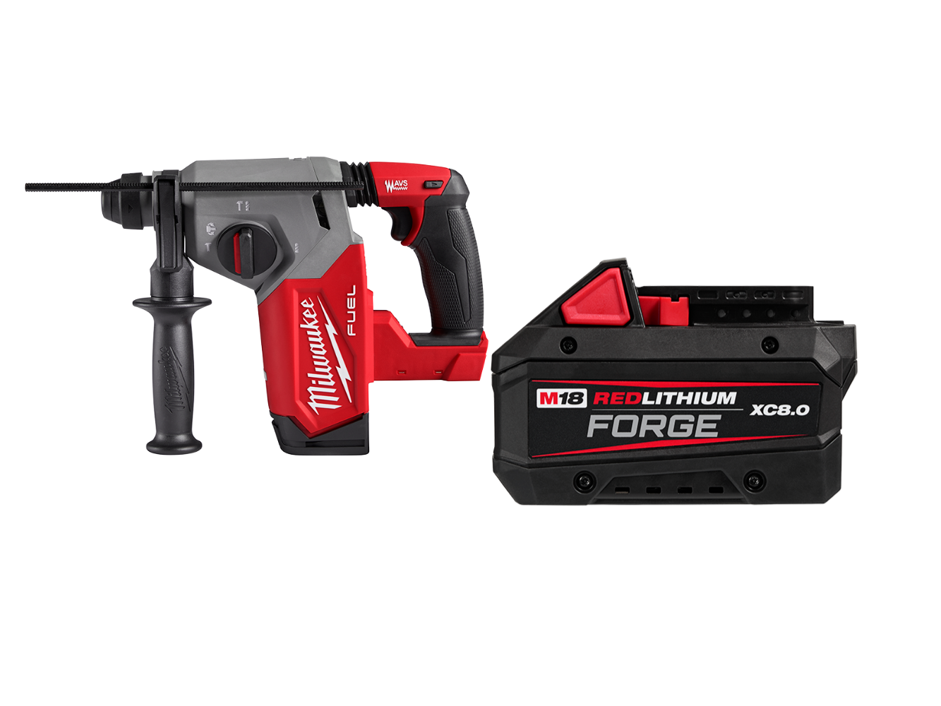 Milwaukee 2912 20B8F M18 FUEL 18V 1 SDS Plus Rotary Hammer w 8AH For MaxTool