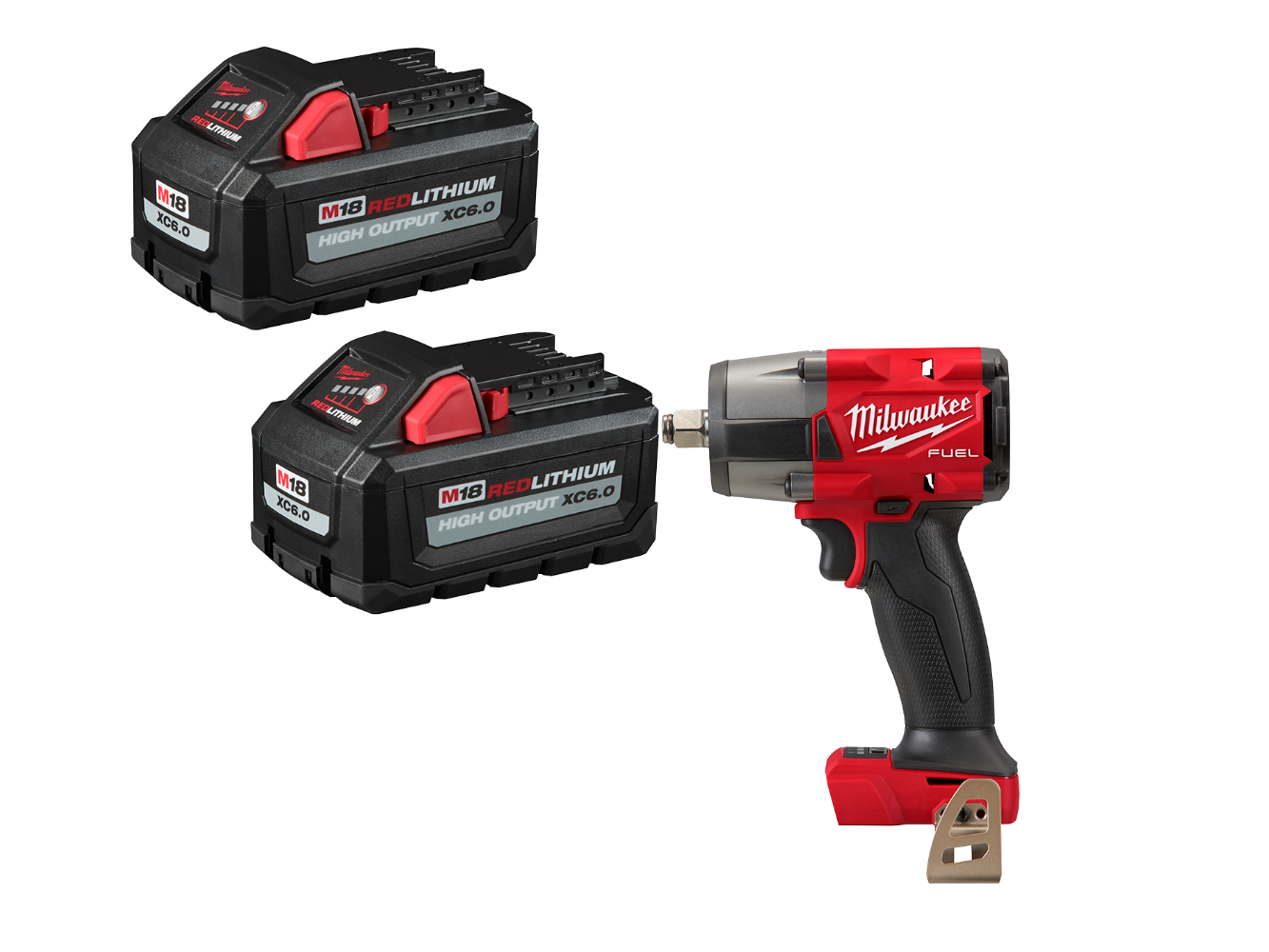 アメリカ Milwaukee 2962-20BT6 M18 Mid Torque Impact w/ HIGH OUTPUT XC6.0