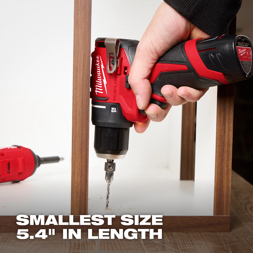Milwaukee M12 12V 3/8" Brushless Subcompact Drill/Driver (Tool Only) – Model 3401-20