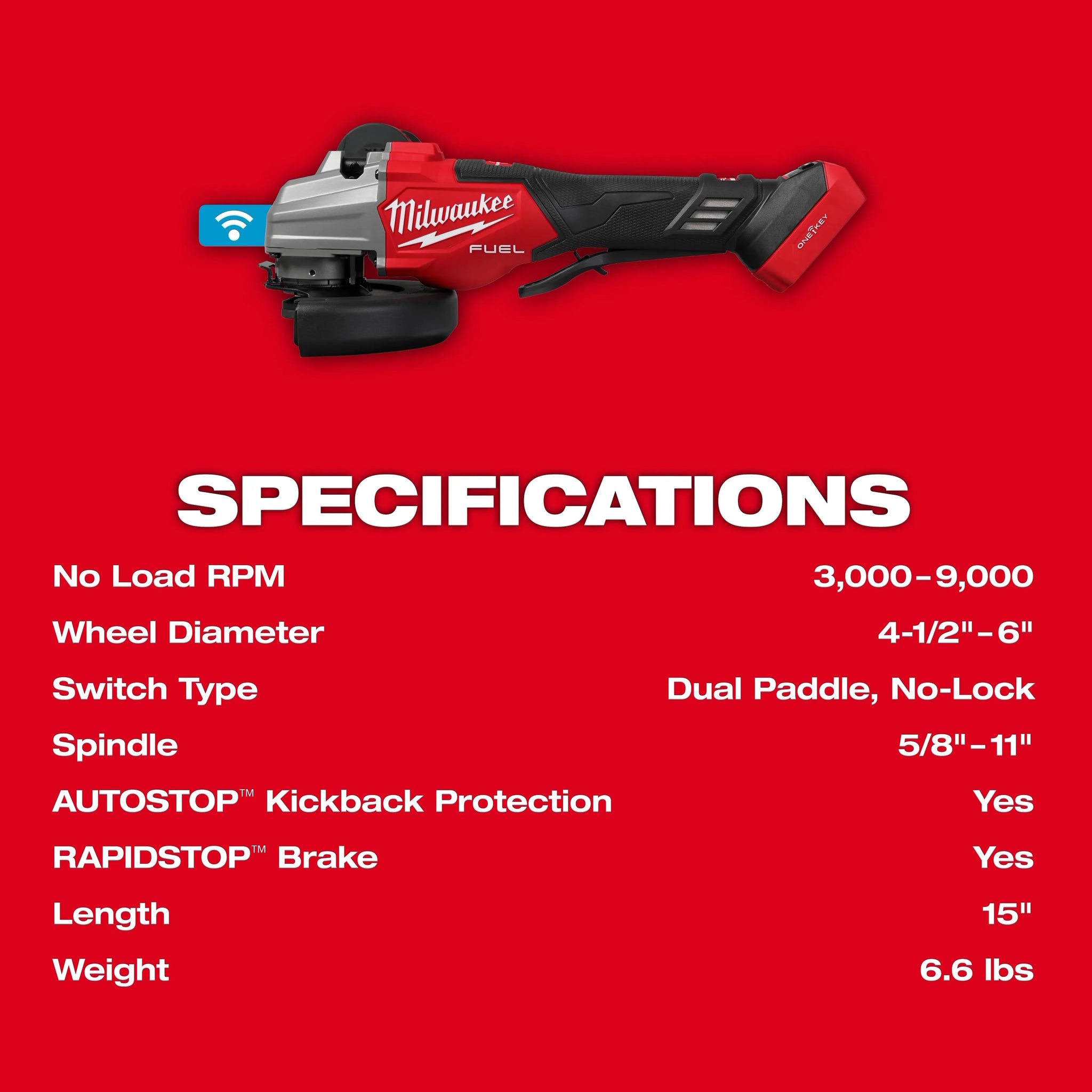 Milwaukee 3676-20 M18 FUEL 18V 4-1/2
