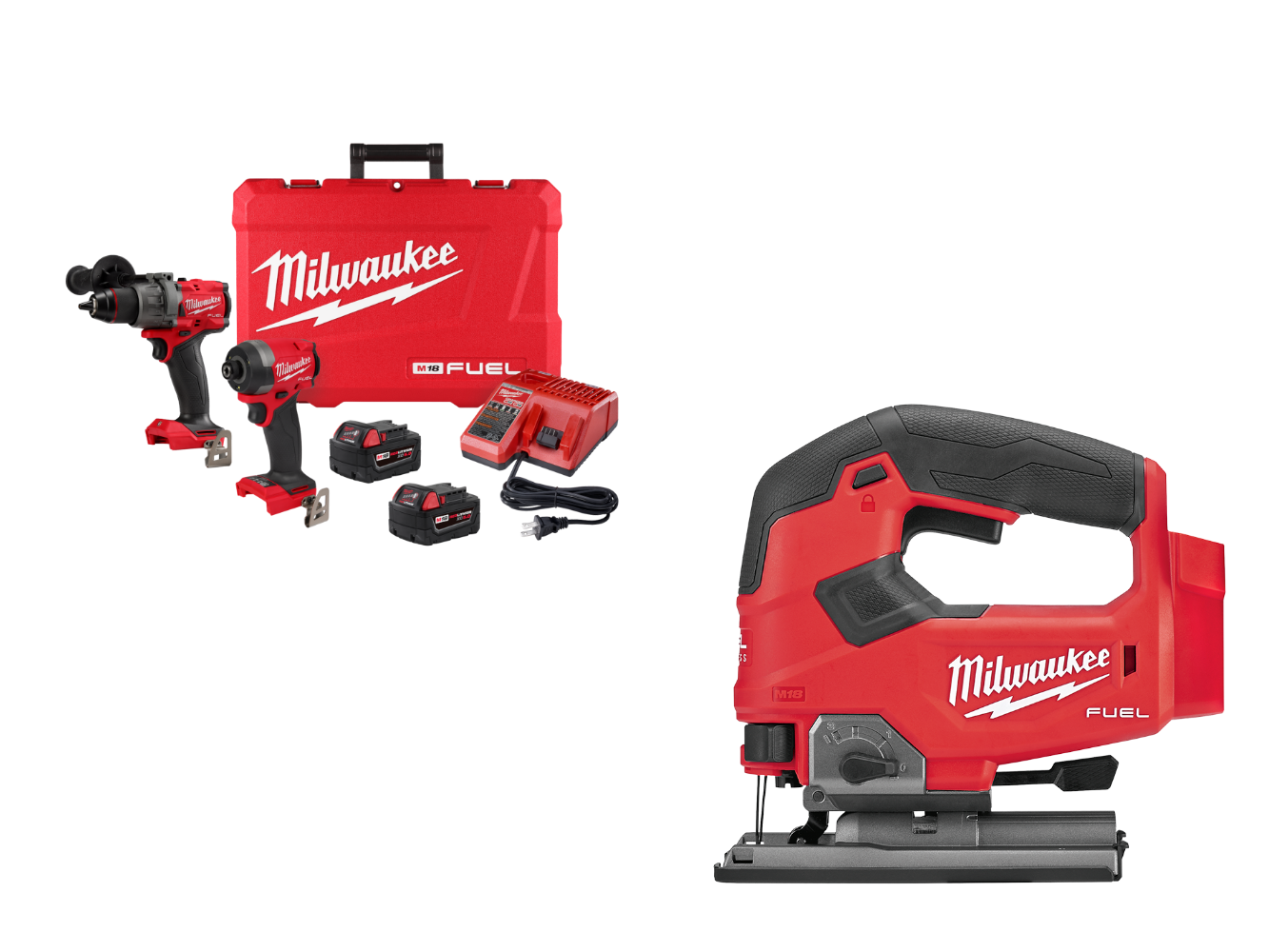 Milwaukee 3697-22JIG M18 FUEL 18V Cordless 2-Tool Combo Kit w/ M18