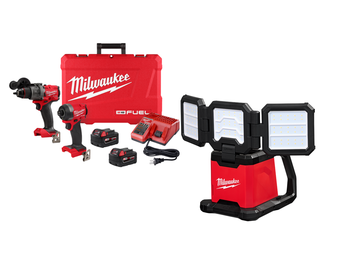 Milwaukee 3697-22Light M18 FUEL 18V 2-Tool Combo Kit w/ M18 Triple Pan ...