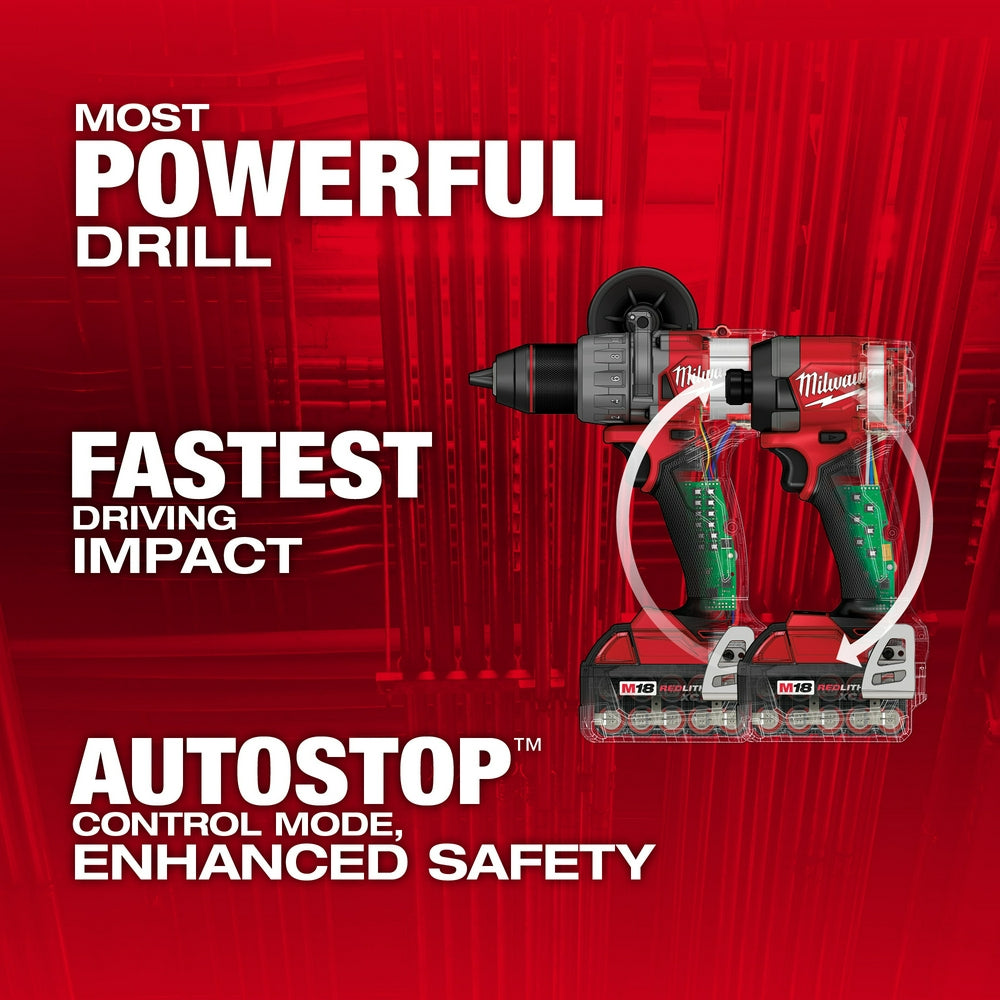 Milwaukee 3697-22x6 M18 FUEL 18V 2-Tool Combo Kit w/ 6AH Battery