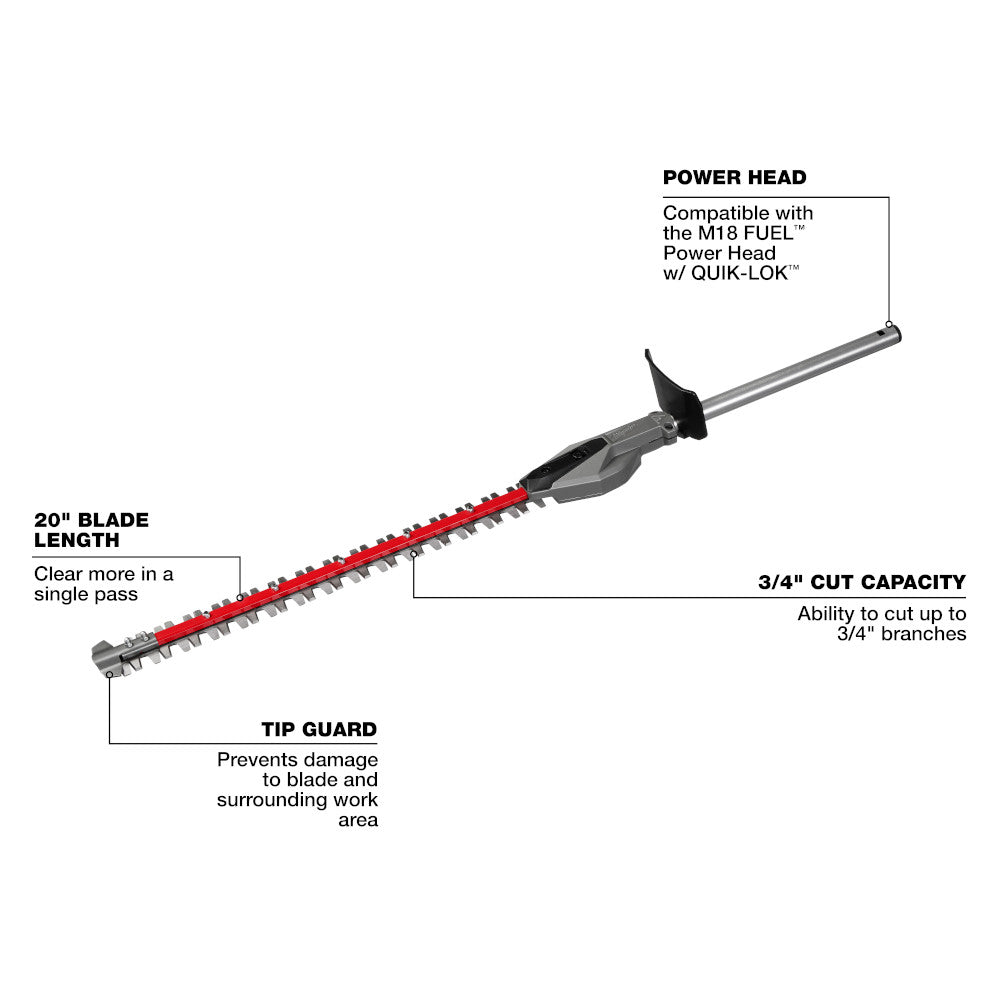 Milwaukee 49-16-2796R M18 FUEL QUIK-LOK Hedge Trimmer Attachment