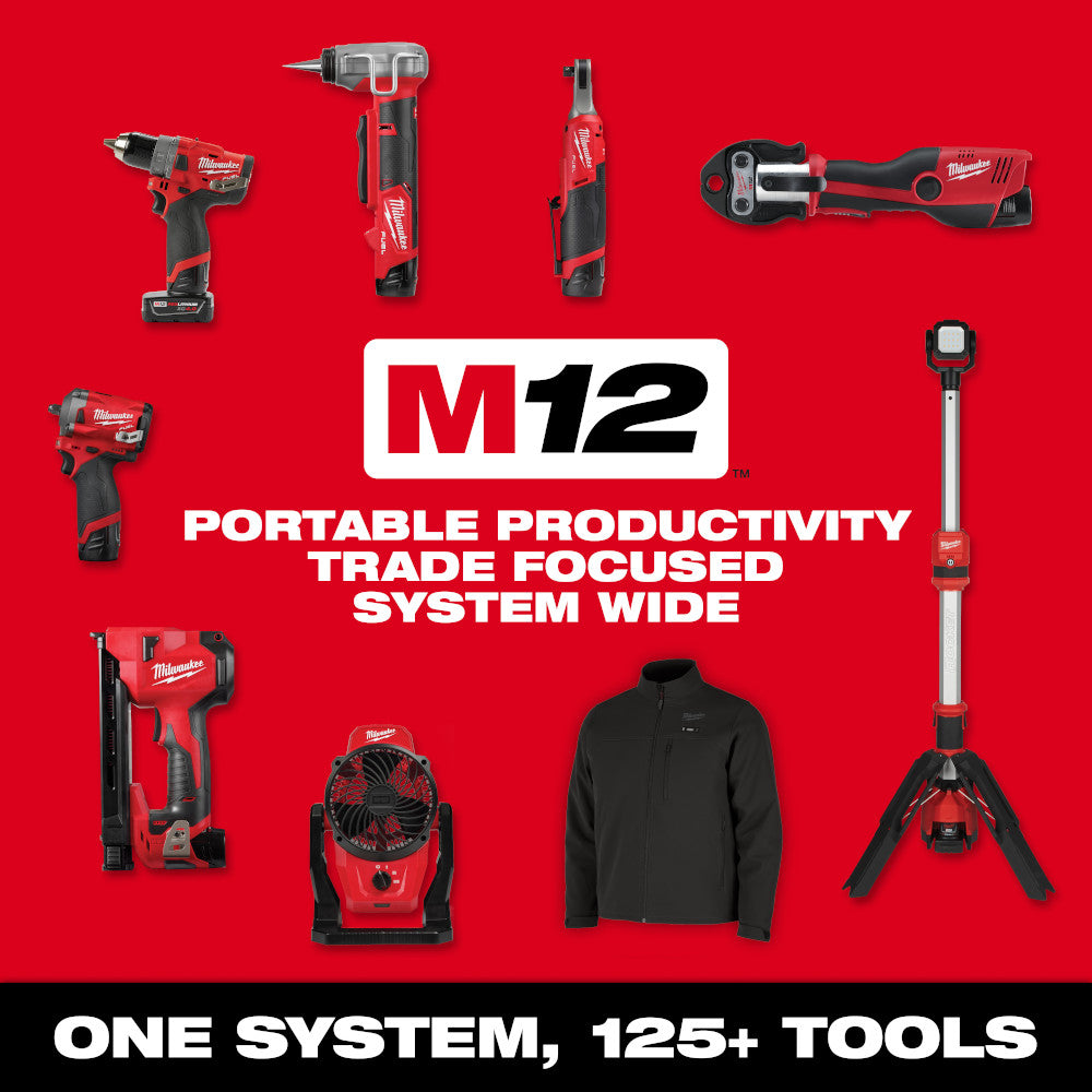 Milwaukee M102B-21XL M12 12V Durable Li-Ion Heated AXIS Jacket