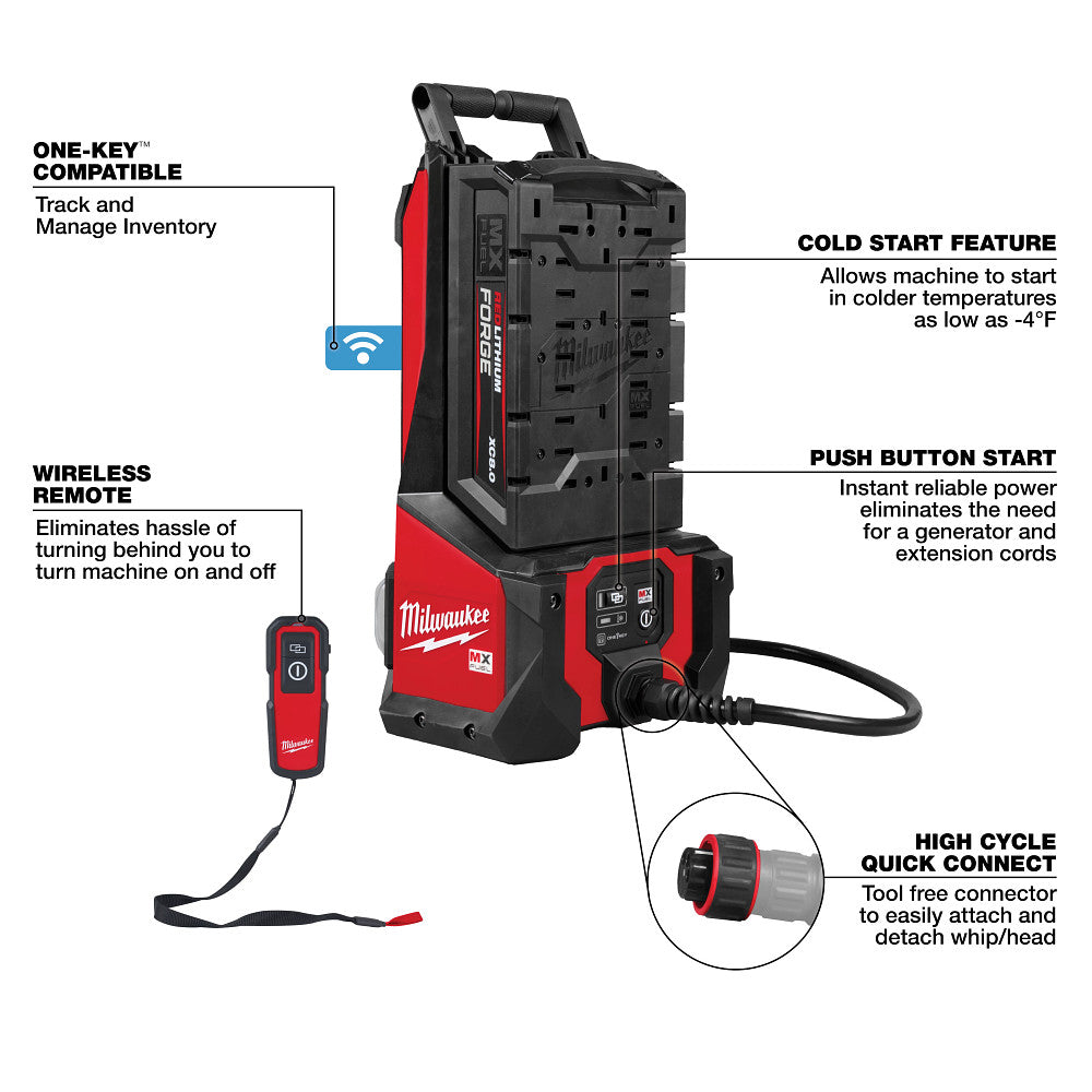 Milwaukee MXF372-2XC MX FUEL High Cycle Concrete Vibrator Kit