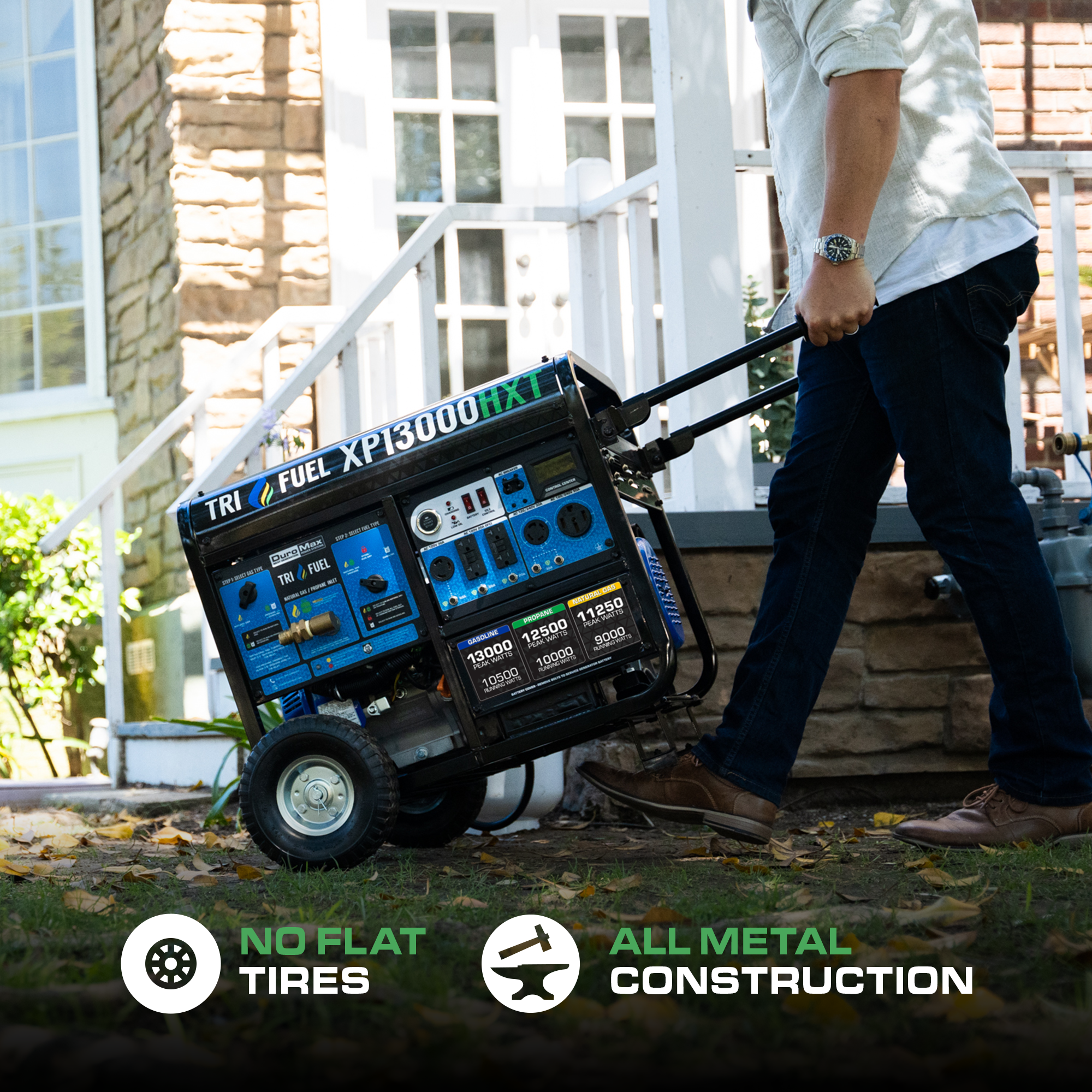 DuroMax XP13000HXT 13,000 Watt Electric Start Tri-Fuel Portable