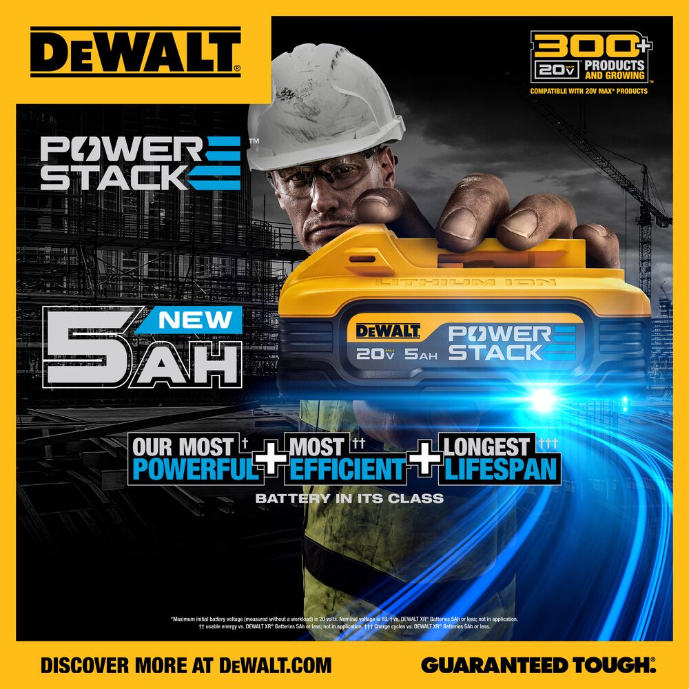 DEWALT DCBP520-2 20V 5Ah Powerstack Battery Pack (2-Pack) for sale online