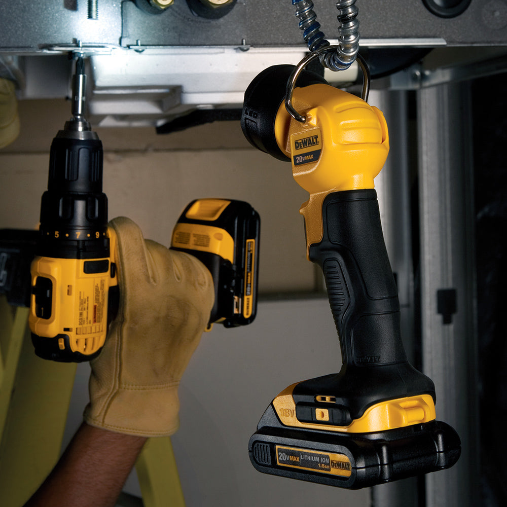 dewalt rechargable flashlight DeWALT DCL040 20V MAX Cordless Lithium-Ion LED Work Light