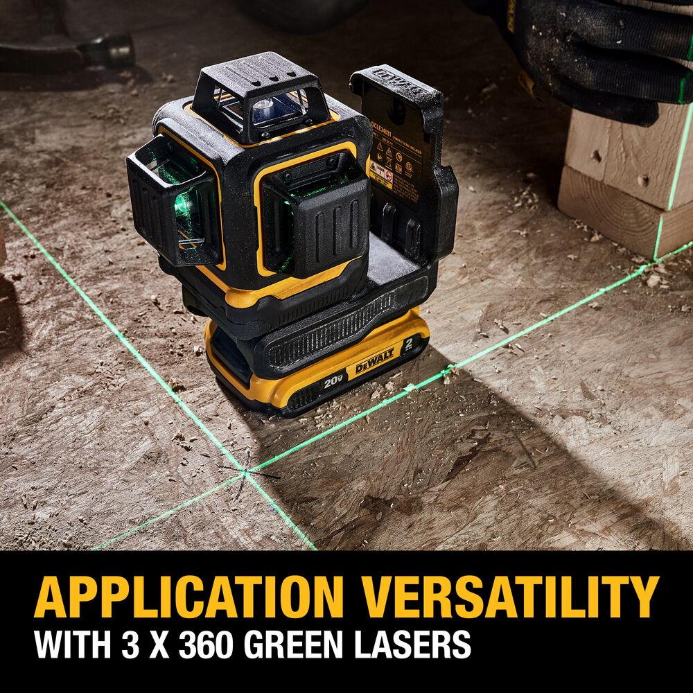 DeWALT DCLE34031D1 20V x 360 Green Horizontal Line Laser Kit