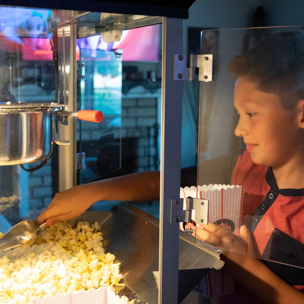 8 Oz Popcorn Machine With Temperature Control And Digital Display - Movie  Theater Style Popcorn Popper With 10 Pack Popcorn Buckets For Movie Night