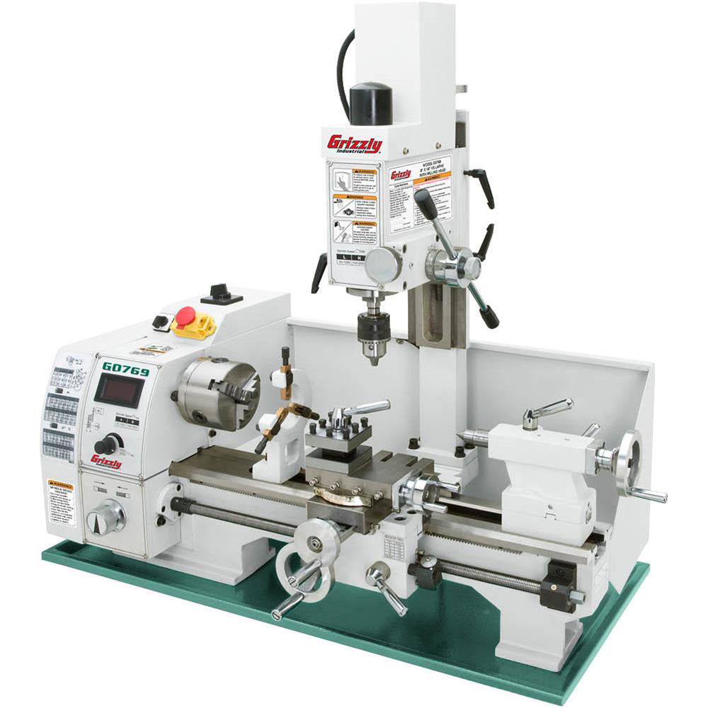 Grizzly G0769 110V 8 Inch x 16 Inch Lathe with Milling Head – MaxTool