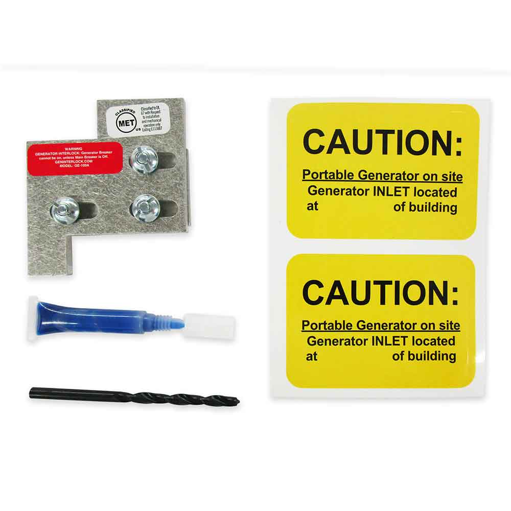 GenInterlock GE-100A Generator Interlock Kit Breaker Panel 100 Amp Pan ...