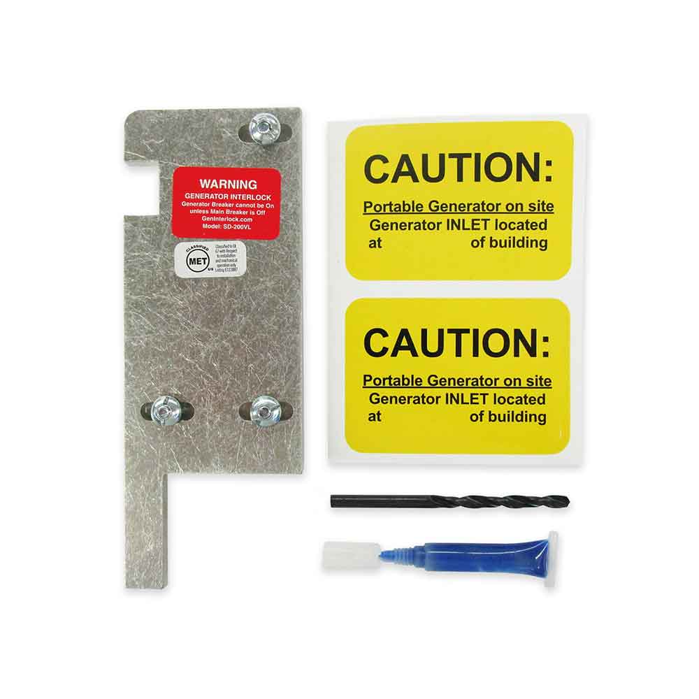 GenInterlock SD-200VL Generator Interlock Kit Breaker Panel 150/200 Am ...