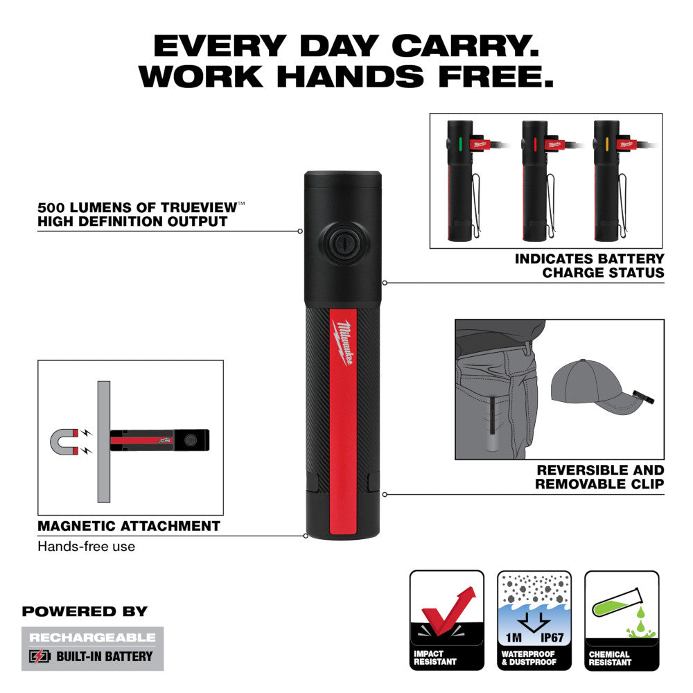 milwaukee battery powered flashlight 1120LM 12W Cordless LED Work Light by 18V M18 Li-ion Jobsite Spotlight with USB Port & Pivoting Head cordless design compatible with all M18 batteries. Milwaukee 2735-20 M18 LED Work