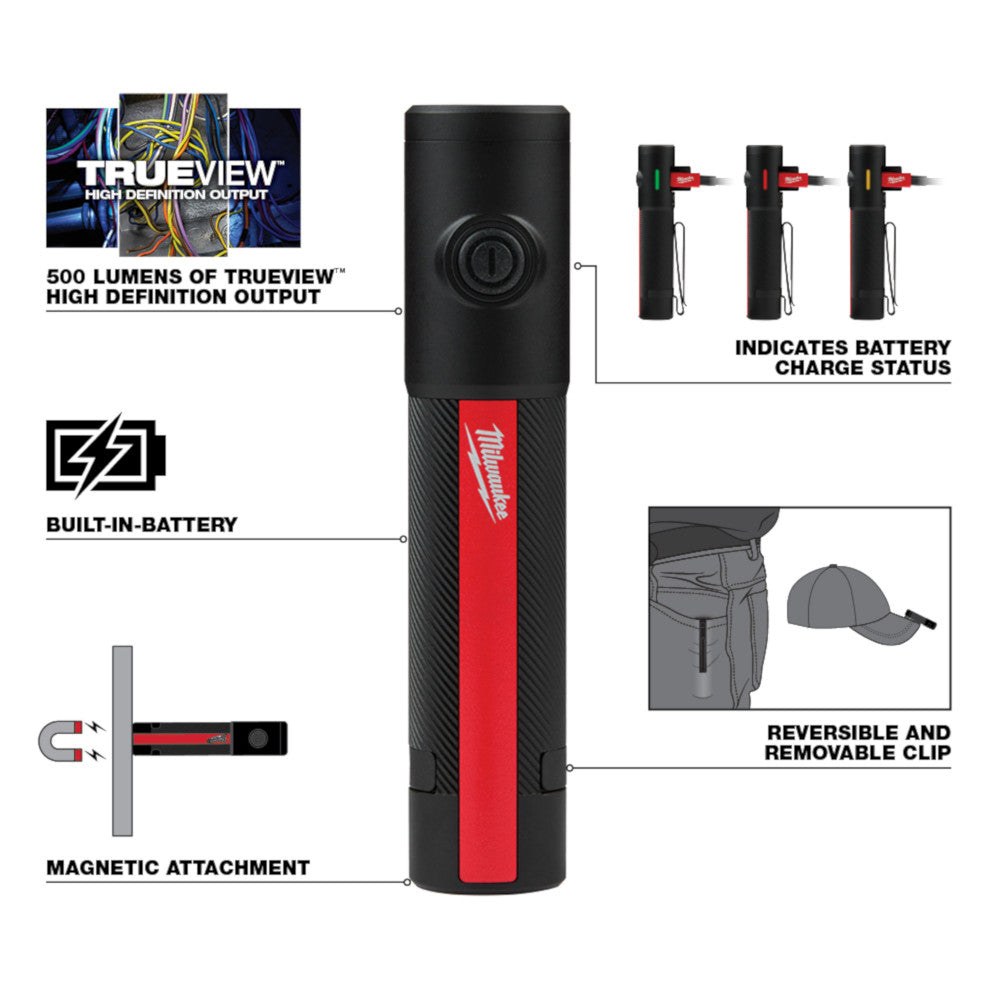 Milwaukee 2011R 500L Rechargeable Everyday Carry Flashlight – MaxTool Milwaukee 2011R 500L Rechargeable Everyday Carry Flashlight – MaxTool