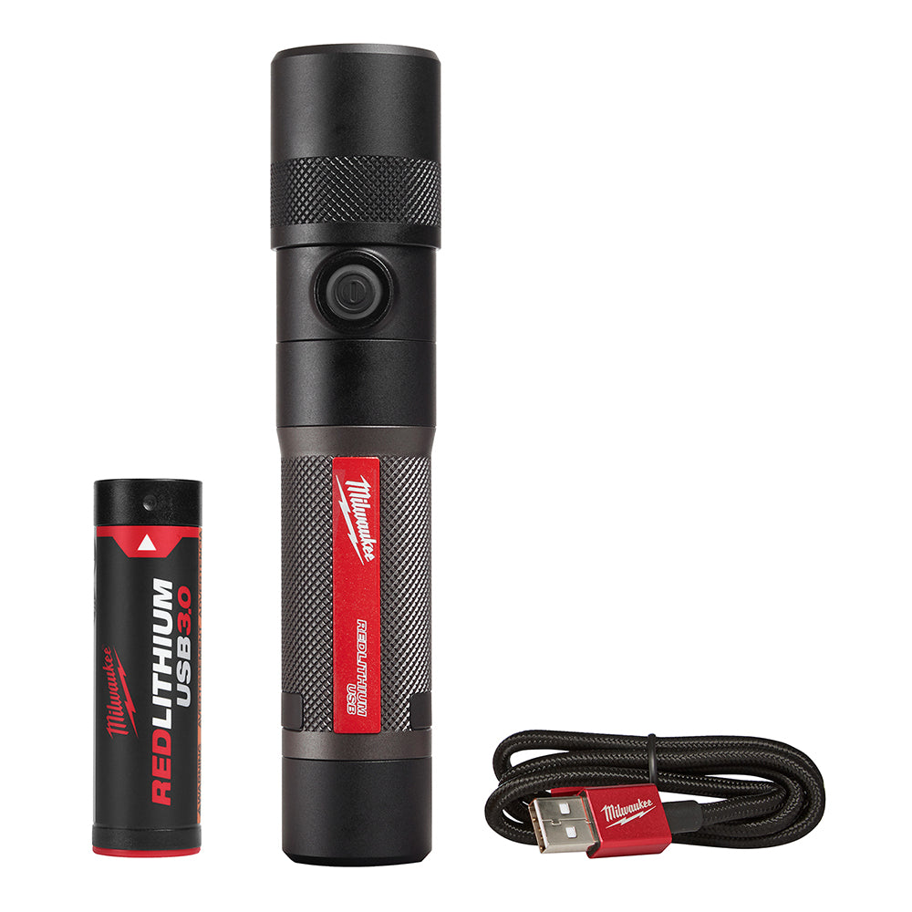 milwaukee flashlight flashing red and green while charging Milwaukee 2161-21 1100 Lumen USB Rechargeable LED Twist Focus Flashlight
