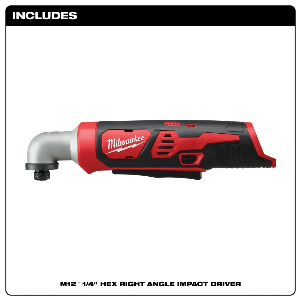 Milwaukee 2467-20 M12 12V 1/4-Inch Hex Right Angle Impact Driver