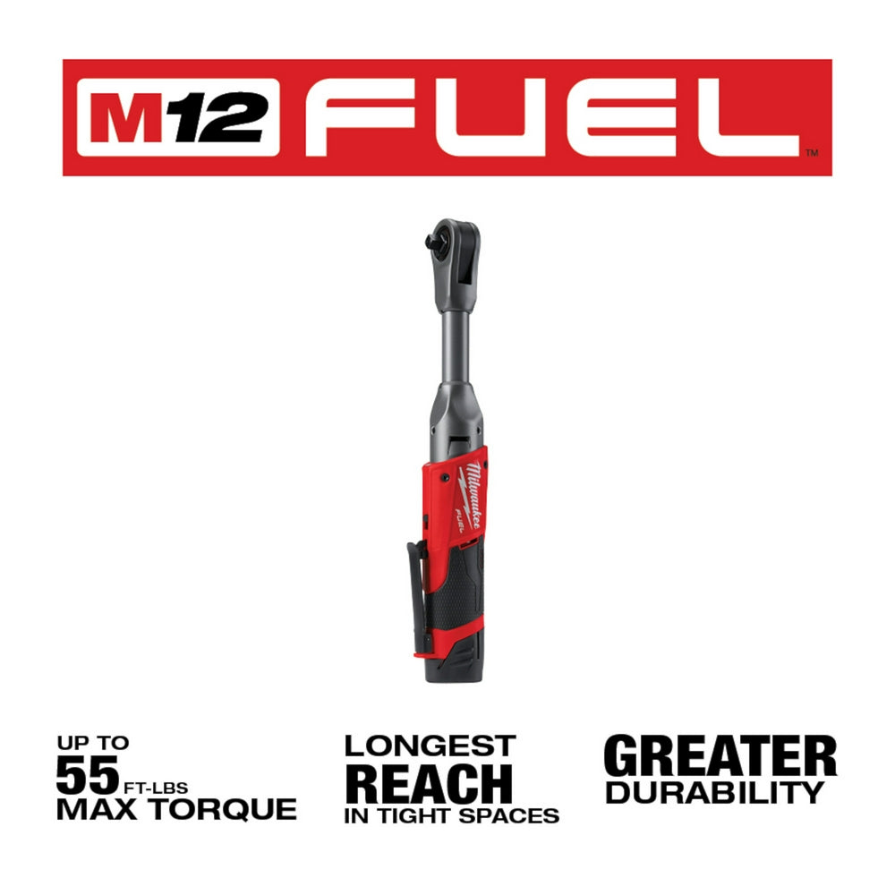 Milwaukee 2560-21 M12 Fuel 3/8" Extended Reach Cordless Ratchet Kit | 12V