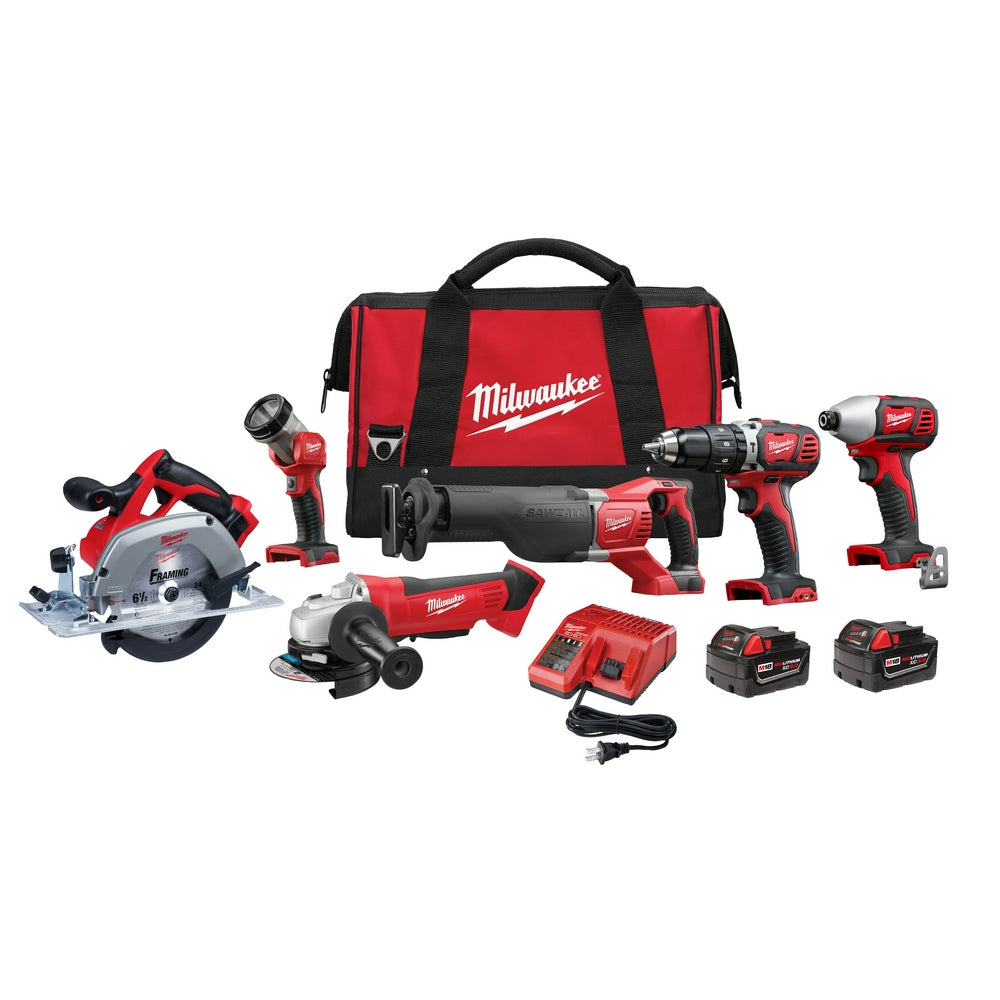 Milwaukee 2696-26 M18 18V Cordless Power Lithium-Ion 6-Tool Combo