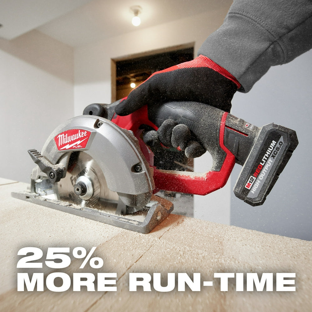 thumbnail image 2 of Milwaukee M12 High Output XC5.0 Lithium-Ion Battery Pack – 48-11-2450 – 12V, 5Ah, Red 2 of 6