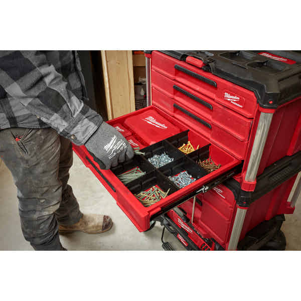 milwaukee aufbewahrung 3 Drawer PACKOUT Milwaukee Werkzeugkiste 48-22-8444