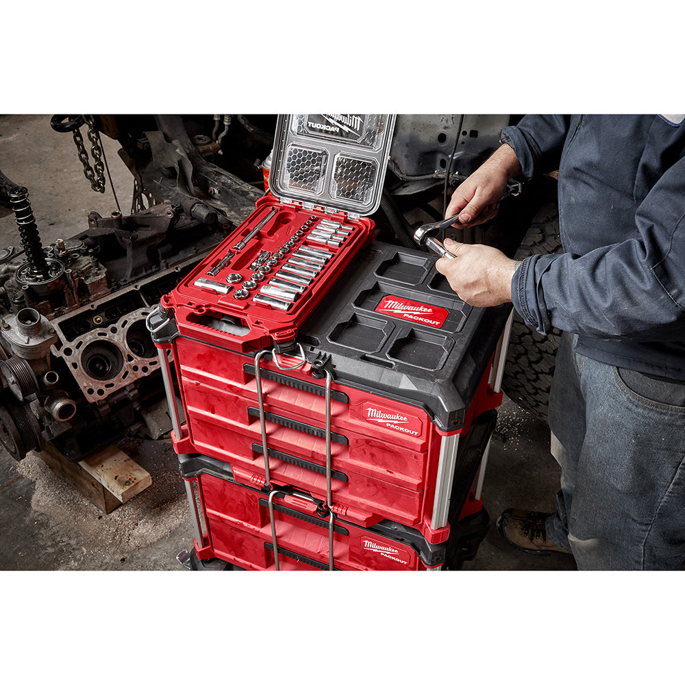 Milwaukee 48-22-9481 3/8” Ratchet SAE Mechanics Tool Set w/ Packout Ca –  MaxTool