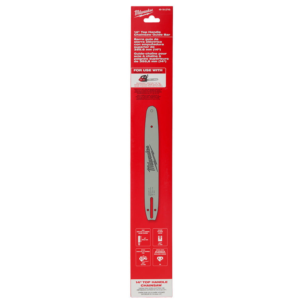 Milwaukee 49-16-2745 14" Top Handle Chainsaw Guide Bar For M18 FUEL 14" Chainsaw – Genuine OEM Part