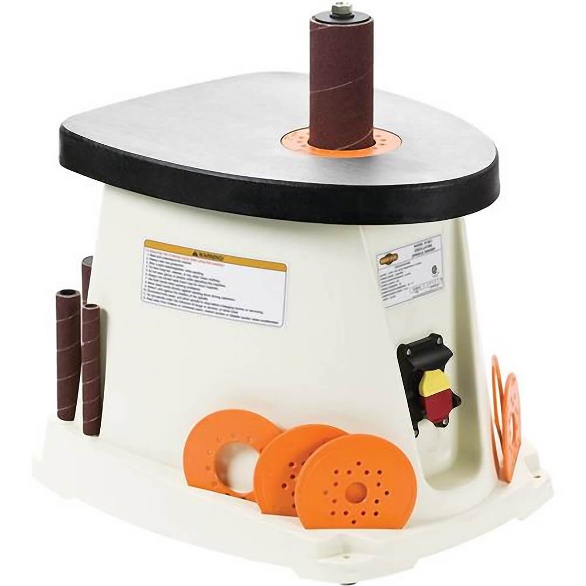 Spool Sander Shop Fox W1831 Oscillating Spindle Sander w/ 5 Rubber Sanding Drums ...