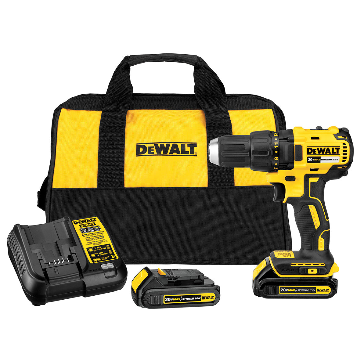 DeWALT DCD777C 20V 1/2-Inch Lithium-Ion Brushless Compact Drill