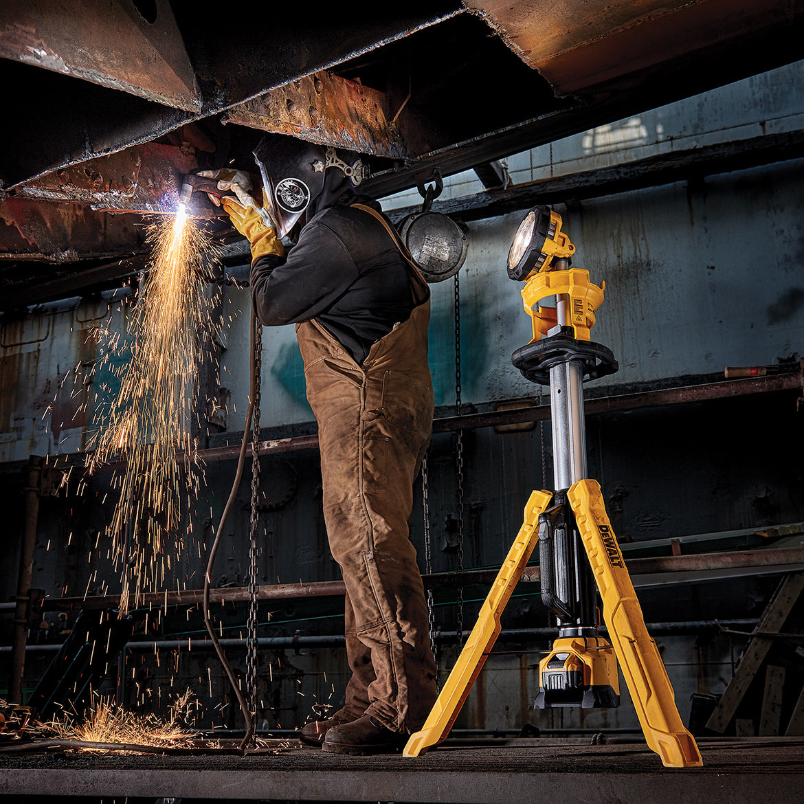 DeWALT DCL079B 20V MAX Heavy Duty Cordless LED Tripod Light Bare