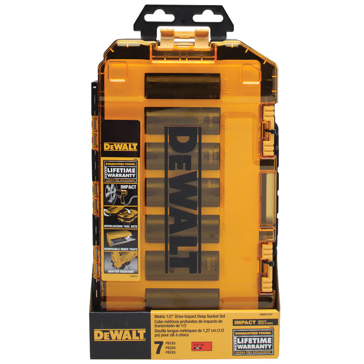 DeWALT DWMT74737 1/2-Inch Drive Deep Metric Impact Socket Set