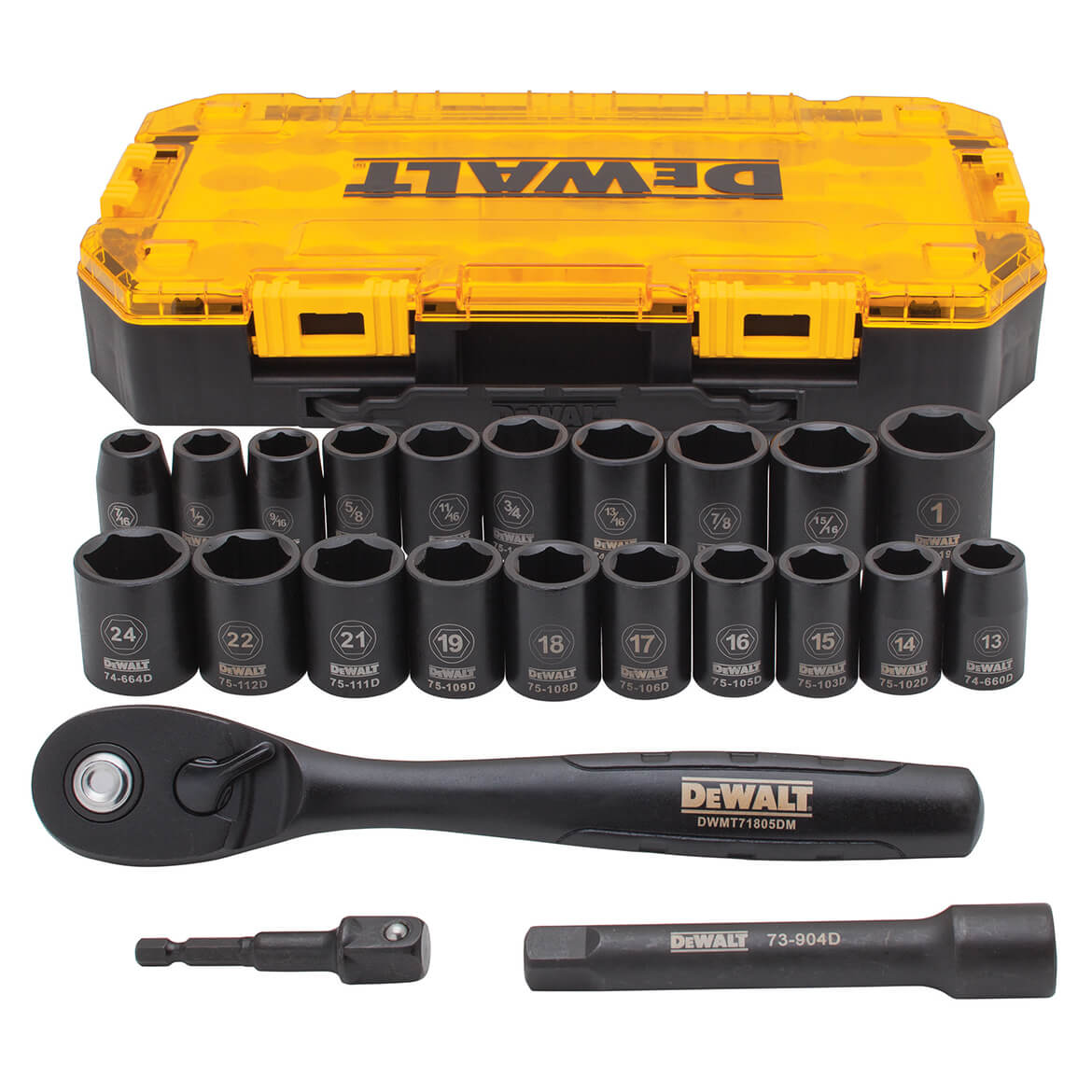 DeWALT DWMT74739 1/2-Inch Drive Combination Impact Socket Set
