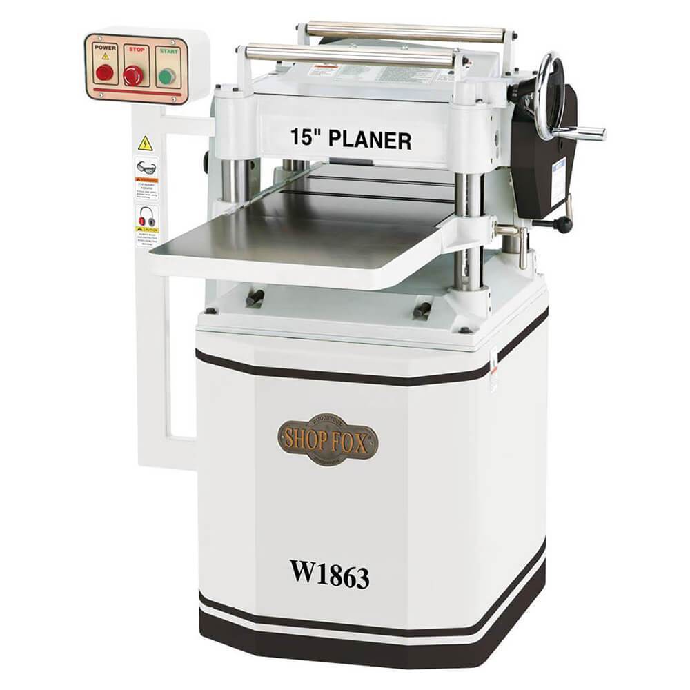 Shop Fox W1863 12-Inch x 15-Inch 3-Hp Spiral Cutterhead Wood Planer ...