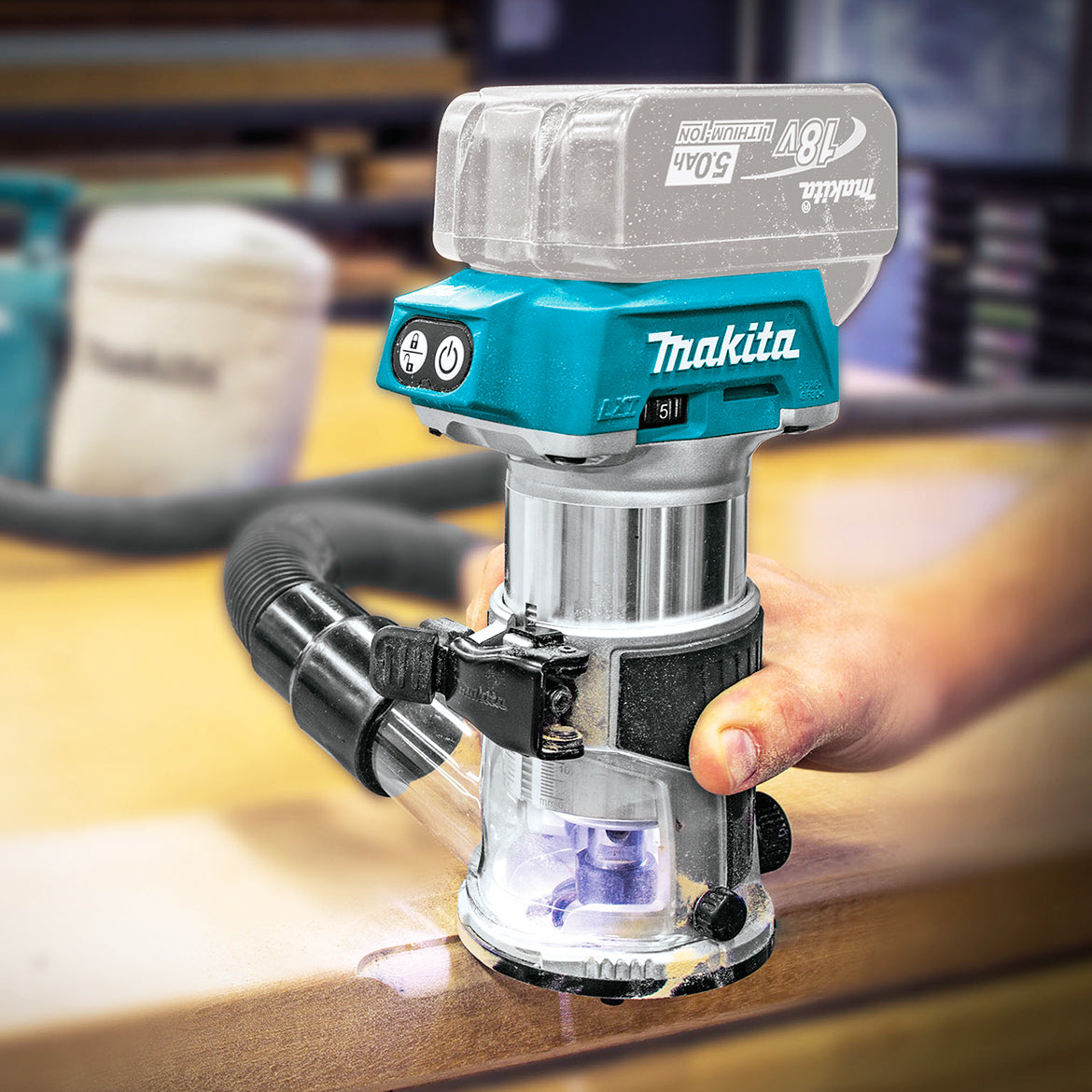 Makita XTR01Z 18-Volt 1/4-Inch Cordless Brushless Compact Router
